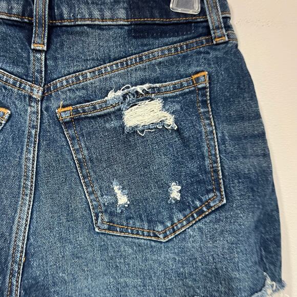 Abercrombie Mom Short Mid Rise Curve Love Size 24 Distressed Denim Shorts - Picture 4 of 8